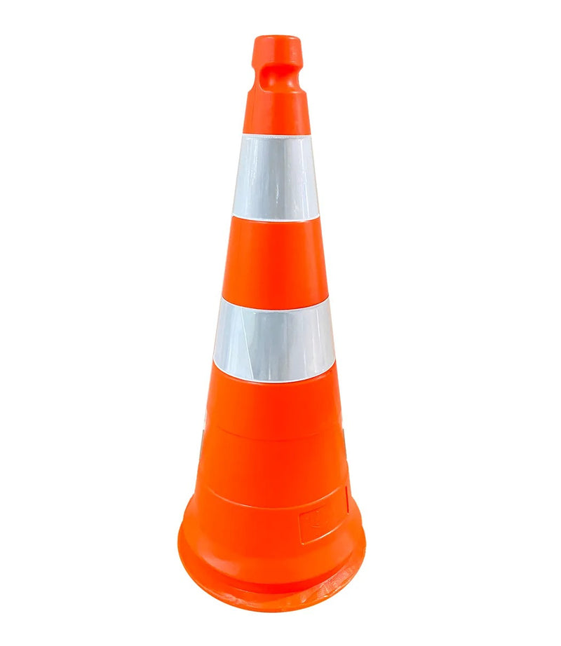 Cone de Sinalização Viária 75cm – Segurança, Durabilidade e Alta Visibilidade